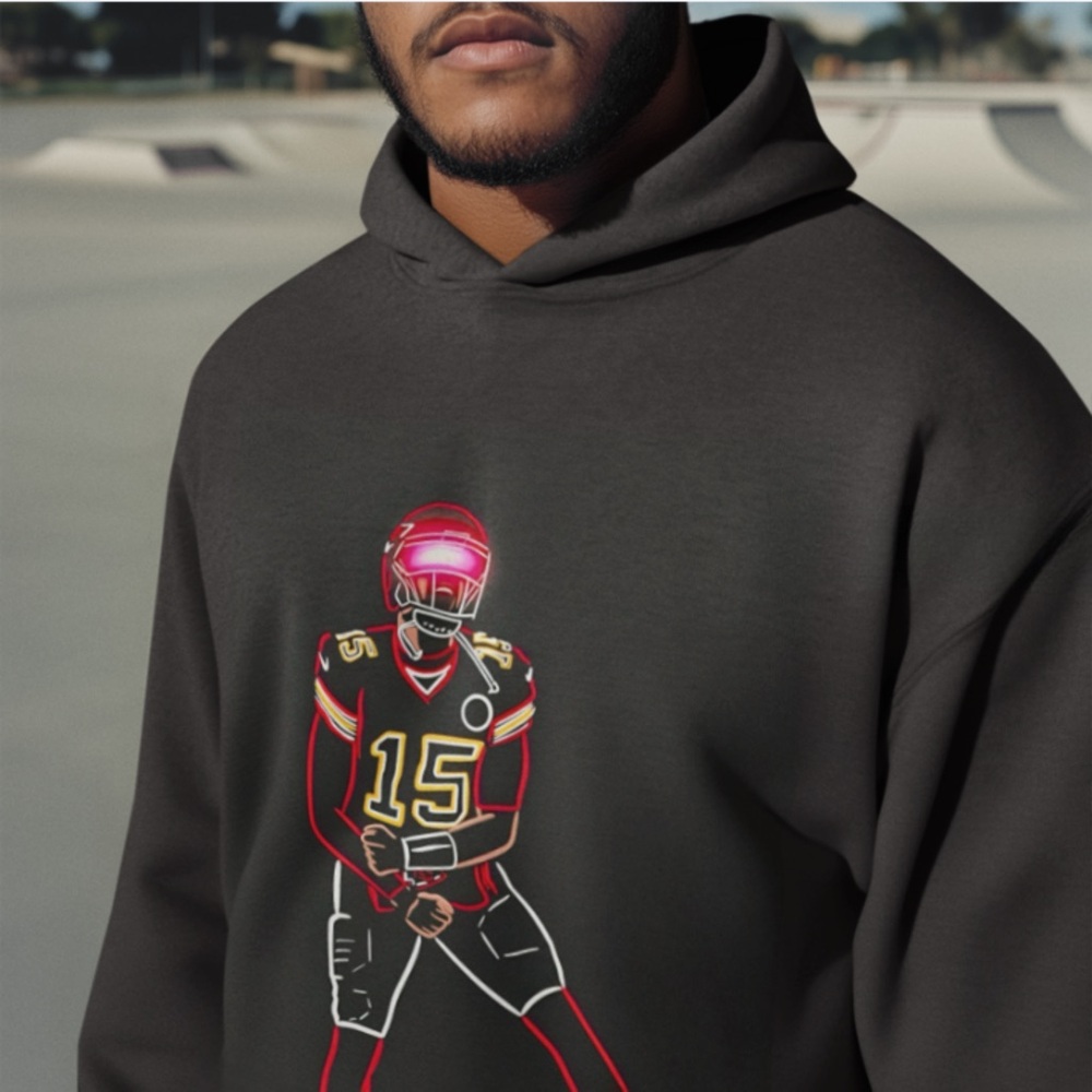 Kansas City Chiefs NFL Patrick Mahomes Neon “SHOWTIME” Hype Men’s Jersey Hoodie